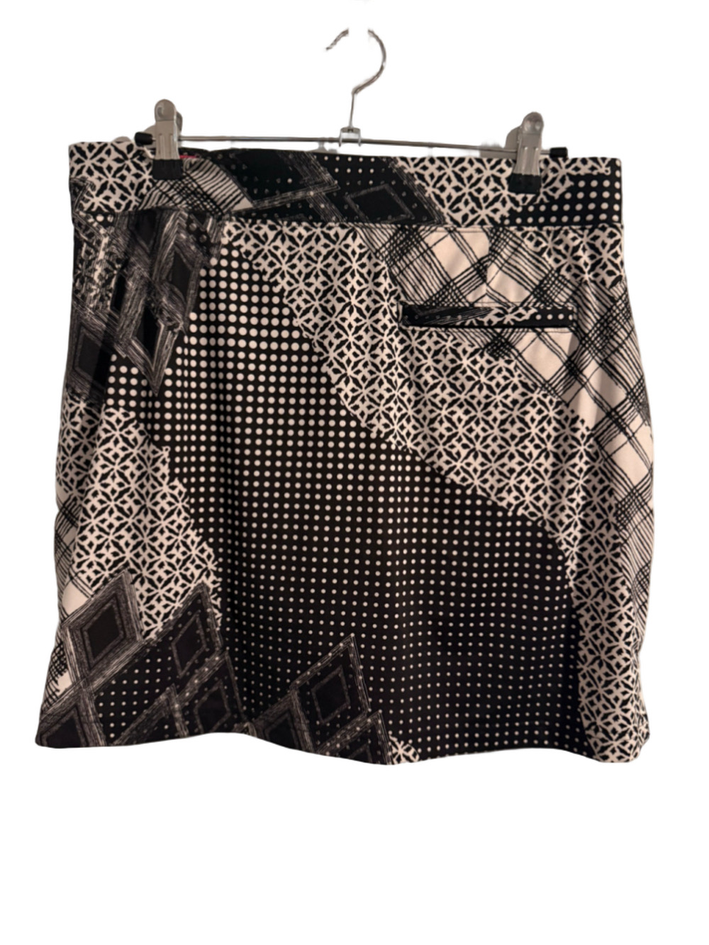 Callaway Golf Black & Ivory Geometric Print Skort Golf Tennis Pickleball